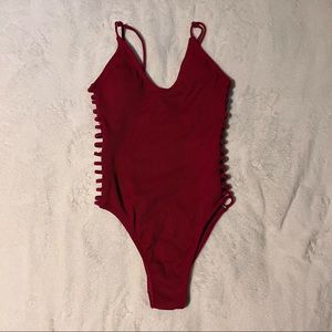 Side Cutout High Cut Swim